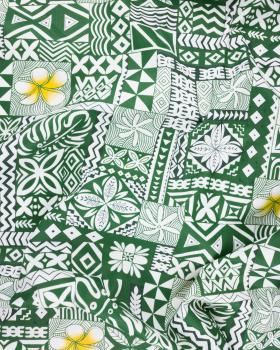 Polynesian fabric MAEVA Green - Tissushop